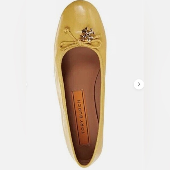 SOLD SOLD* TORY BURCH(8M) WOMEN’S Tory Charm Ballet Flats, Super fine Leather. - Picture 4 of 12